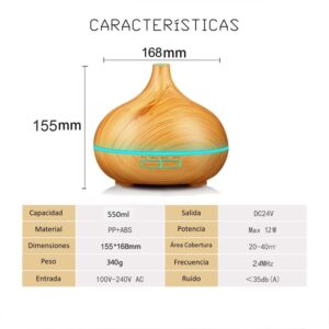 difusor de aromas ultrasónico con control remoto