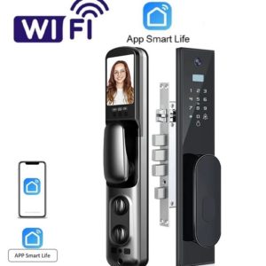 Cerradura Inteligente WiFi Motorizada + Doorbell + Pantalla